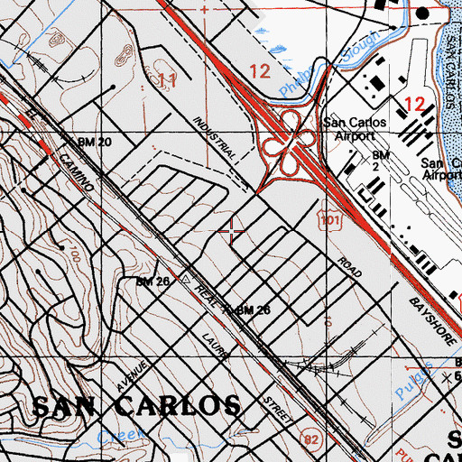 Topographic Map of Laureola Park, CA