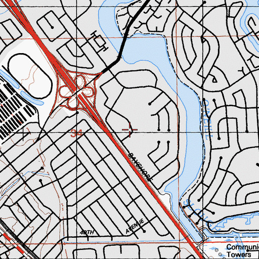 Topographic Map of Los Prados Park, CA