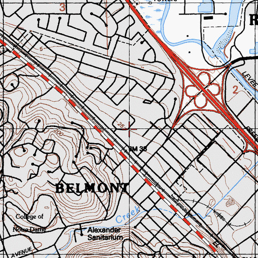 Topographic Map of Redwood Medical Clinic, CA