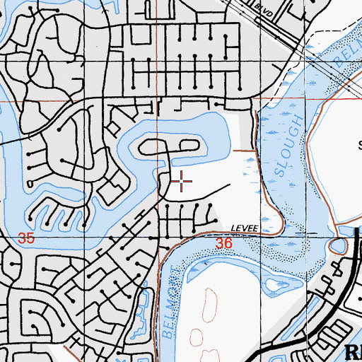 Topographic Map of Sea Cloud Park, CA