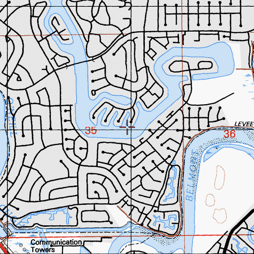 Topographic Map of Central Lake, CA