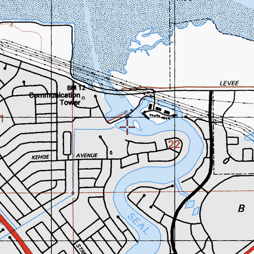 Topographic Map of Lagoon Island Park, CA