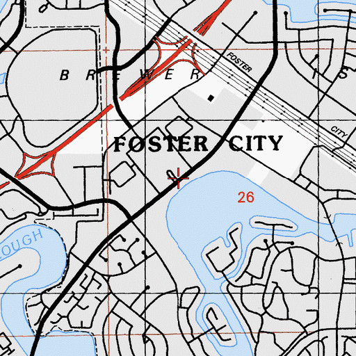 Topographic Map of Leo J Ryan Memorial Park, CA