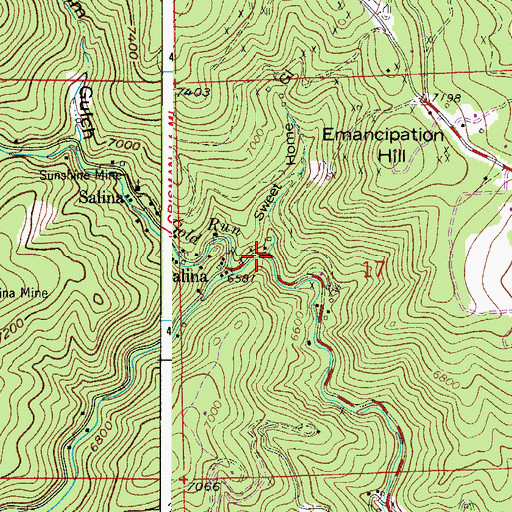 Topographic Map of Sweet Home Gulch, CO