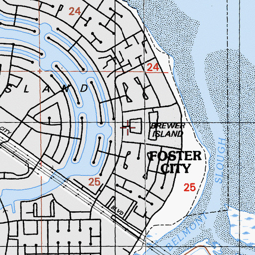 Topographic Map of Pompano Circle Park, CA