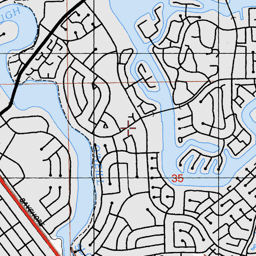Topographic Map of Saint Ambrose Episcopal Church, CA