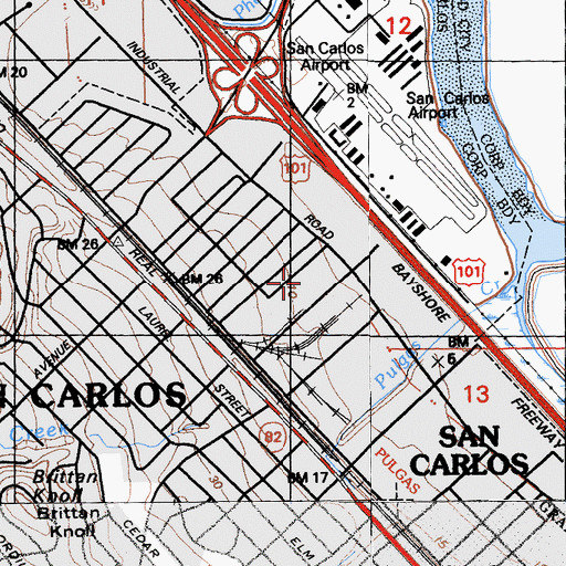 Topographic Map of Silver Penny Mobile Home Park, CA
