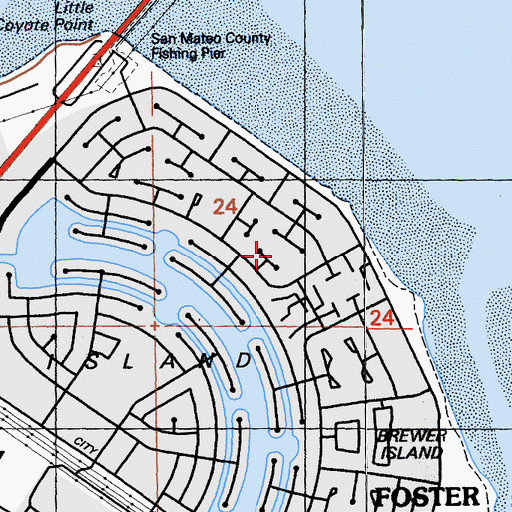 Topographic Map of Turnstone Park, CA