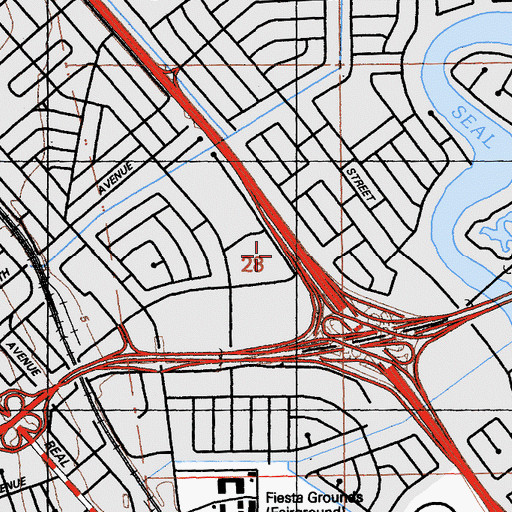 Topographic Map of Washington Playground, CA