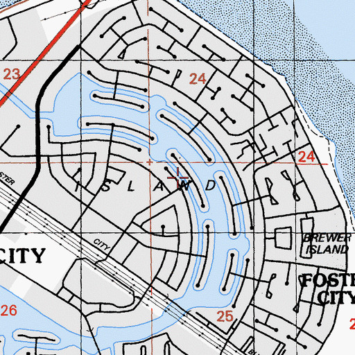 Topographic Map of Flying Mist Isle, CA