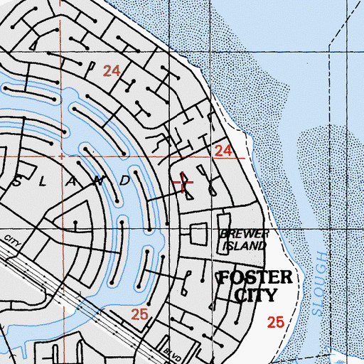 Topographic Map of Shad Park, CA