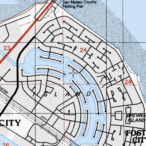 Topographic Map of Shearwater Isle, CA