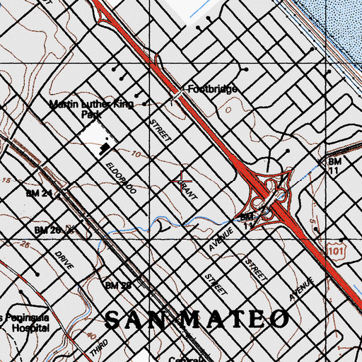 Topographic Map of Sturge Presbyterian Church, CA