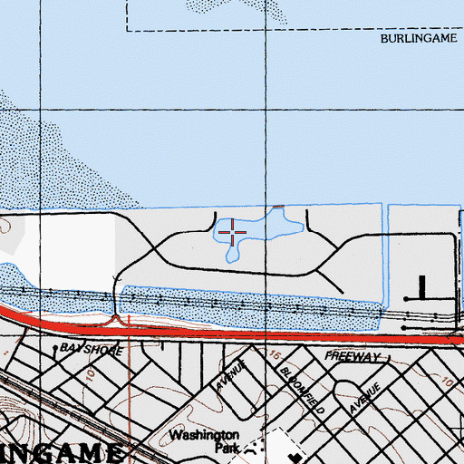 Topographic Map of Anza Lagoon, CA
