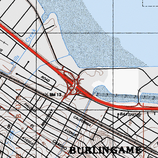 Topographic Map of Bayfront Park, CA