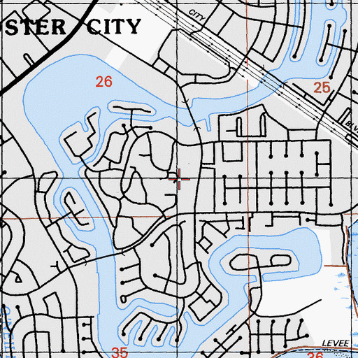 Topographic Map of Foster City Post Office, CA