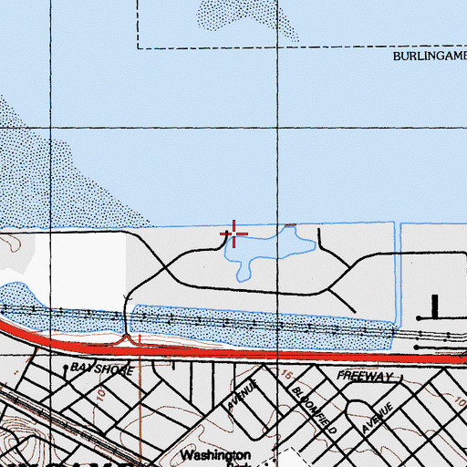Topographic Map of Robert E Woolley Peninsula Park, CA