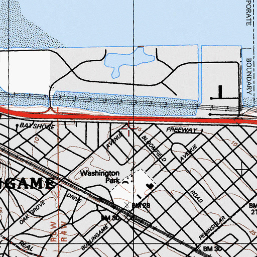 Topographic Map of Trenton Playground, CA