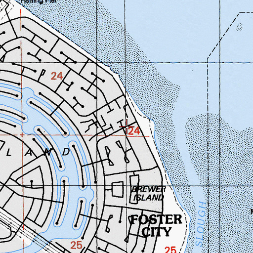 Topographic Map of Bayside Community Church, CA