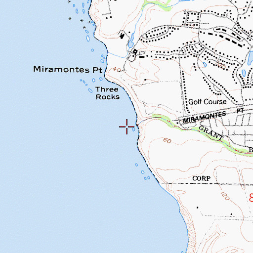 Topographic Map of Canada Verde Creek, CA