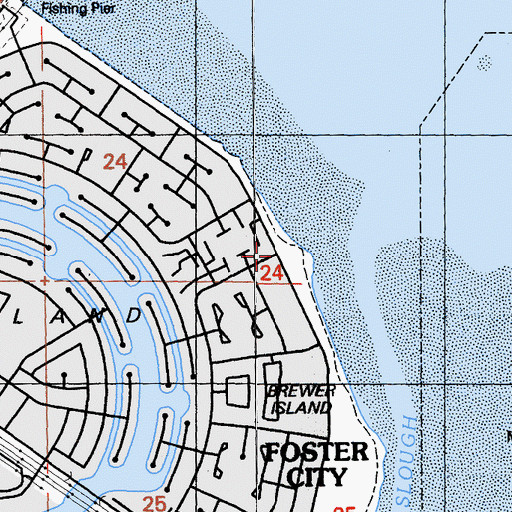 Topographic Map of Christ the Victor Lutheran Church, CA