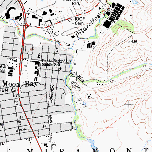 Topographic Map of Coastside Health Center, CA