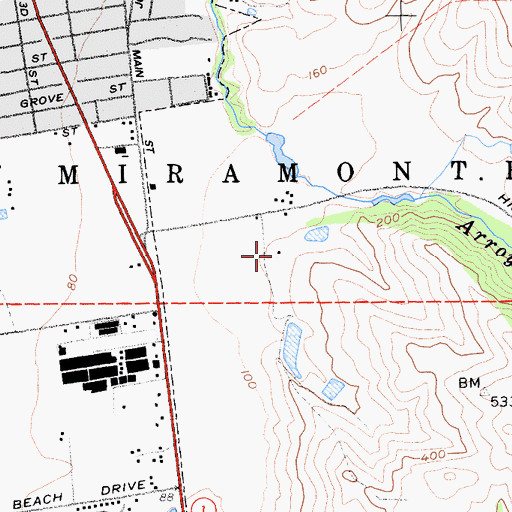 Topographic Map of Johnson House Historic Site, CA