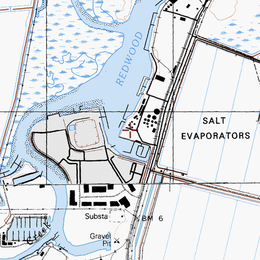 Topographic Map of Seaport Village North Shopping Center, CA