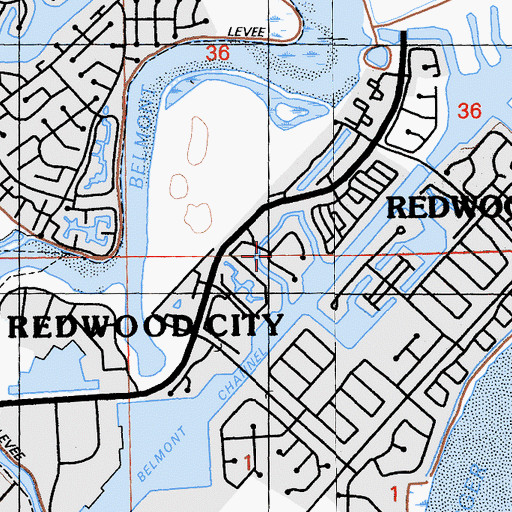 Topographic Map of Shorebird Park, CA