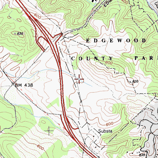 Topographic Map of Clarkia Trail, CA