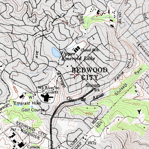 Topographic Map of Farm Hills, CA