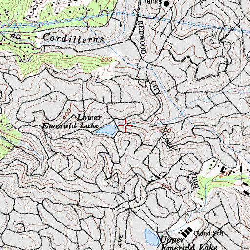 Topographic Map of Garrett Park, CA