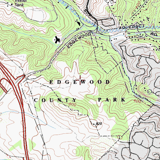 Topographic Map of Ridgeview Loop Trail, CA
