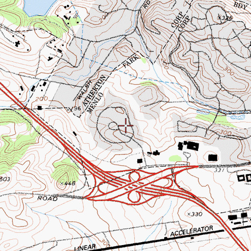 Topographic Map of Sharon Heights Golf and Country Club, CA