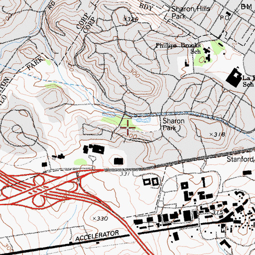 Topographic Map of Sharon Park, CA