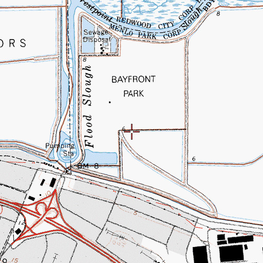 Topographic Map of Bayfront Park, CA