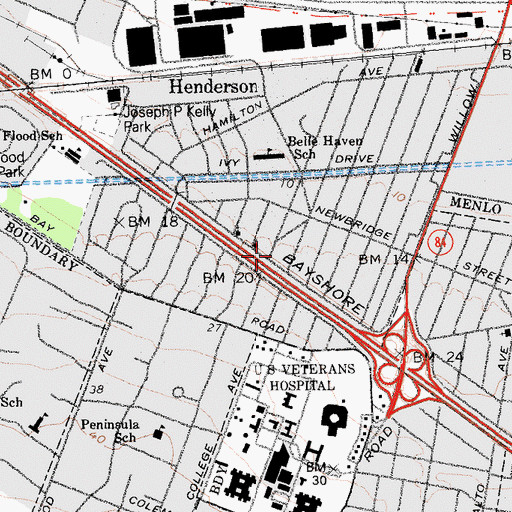 Topographic Map of Christ Temple Apostolic Church, CA