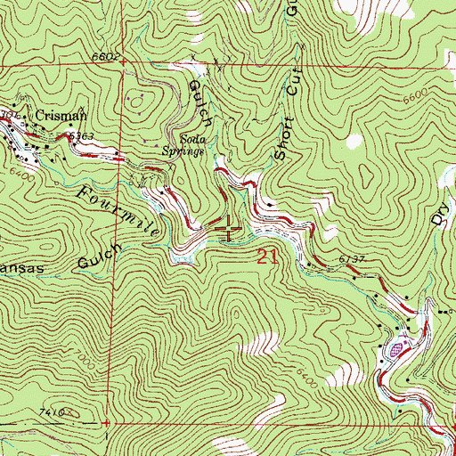 Topographic Map of Sand Gulch, CO