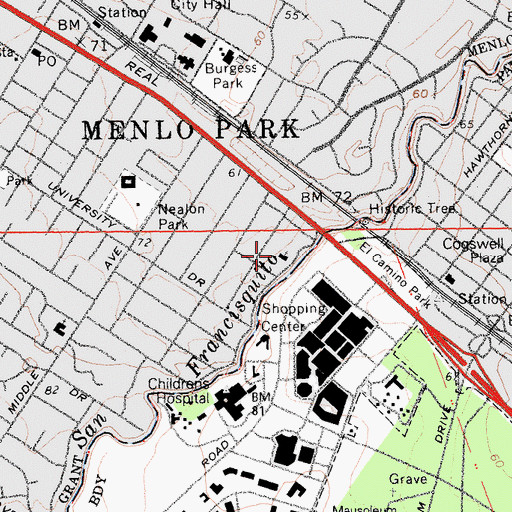 Topographic Map of First United Pentecostal Church, CA