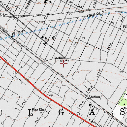 Topographic Map of Saint Anthonys Catholic Church, CA