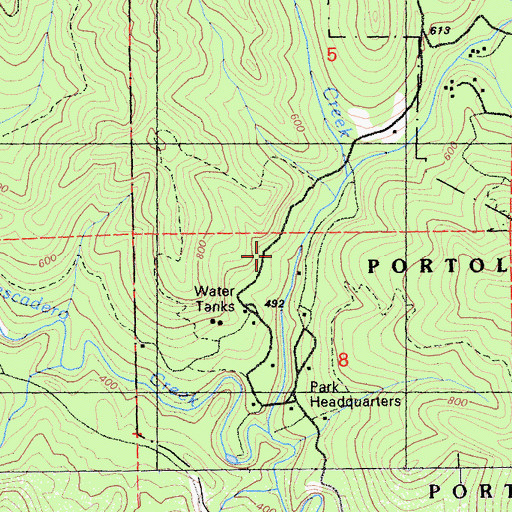 Topographic Map of Hillside Group Camp, CA