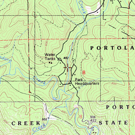 Topographic Map of Madrone Picnic Area, CA
