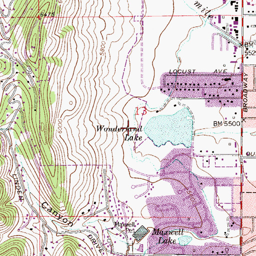 Topographic Map of Silver Lake Ditch, CO