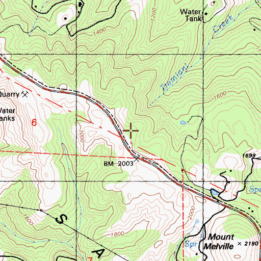 Topographic Map of Windy Hill Open Space, CA
