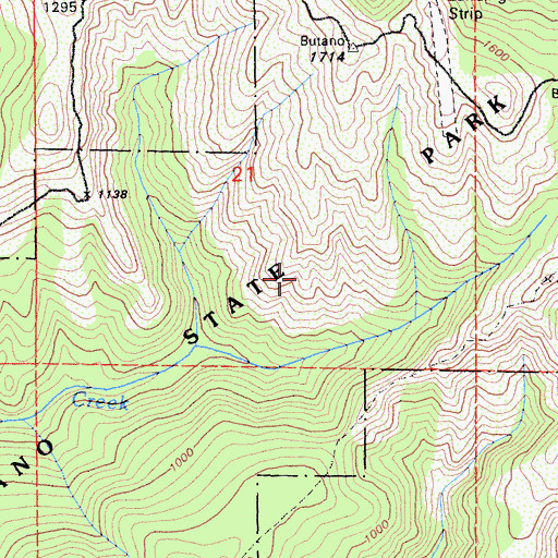 Topographic Map of Canyon Trail, CA