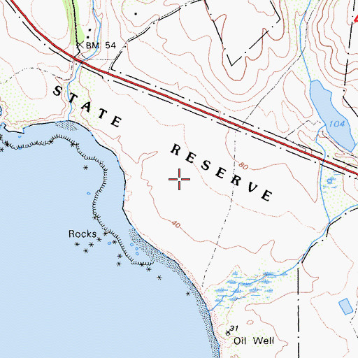 Topographic Map of Cascade Creek Trail, CA