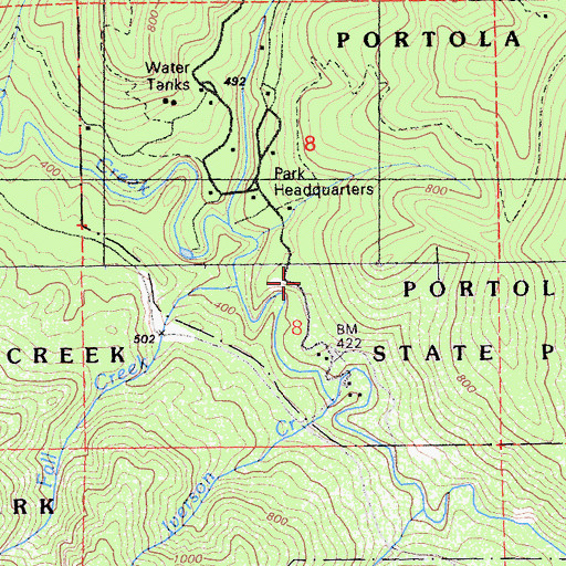 Topographic Map of Circle Group Camp, CA