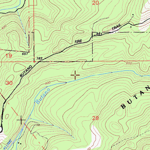 Topographic Map of Creek Trail, CA