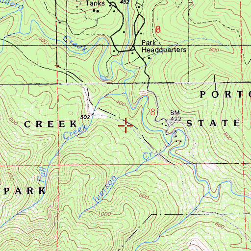 Topographic Map of Iverson Trail, CA