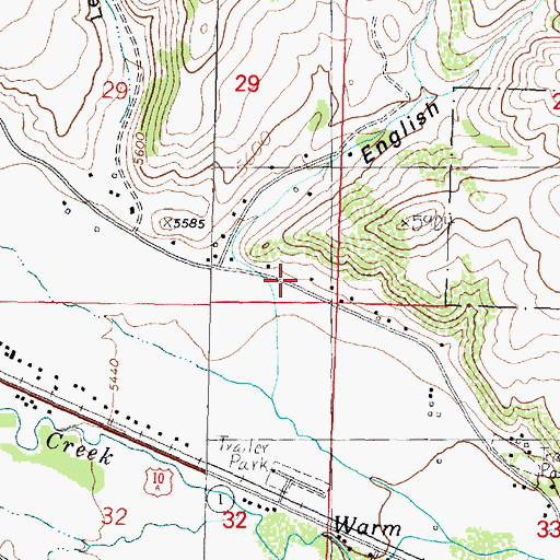 Topographic Map of Levengoods Post Office (historical), MT